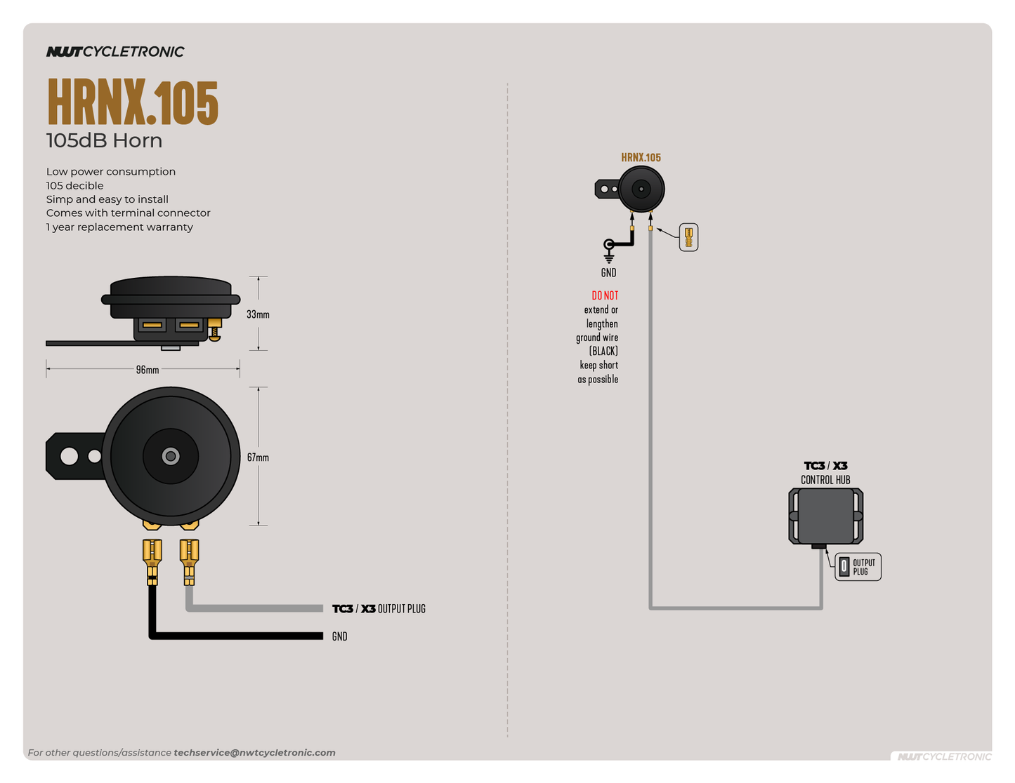 HRNX.105 105dB Horn