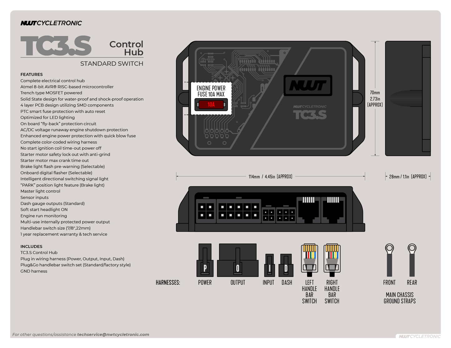 TC3.S – with Standard type Switch Set (factory style)