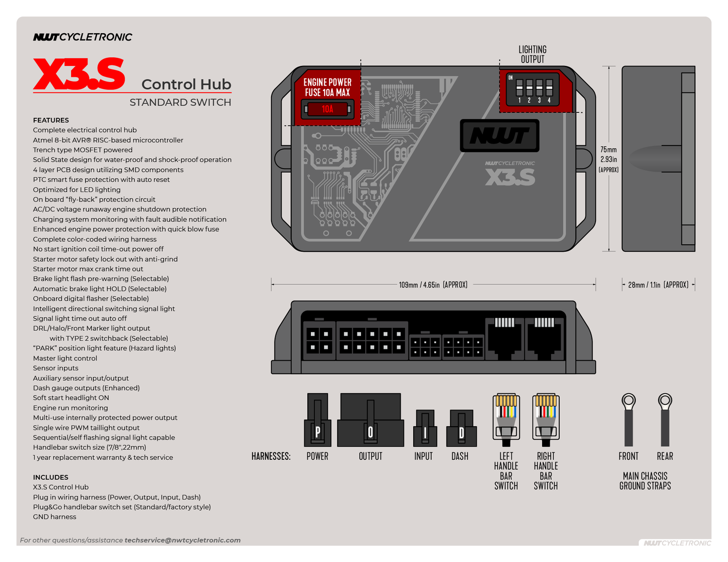 X3.S CONTROL SYSTEM, X3.S BESTURINGS MODUUL